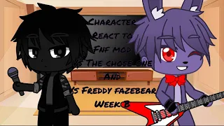 Animation FNAF and React to FNF vs the chosen one & vs Freddy fazebear Week B | with bf and skid