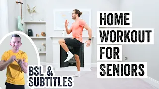10 Minute Home Workout For Seniors | BSL & Subtitles |  The Body Coach TV