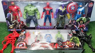 Marvel Spider Man Toy Collection unboxing, Captain America, Iron Man, ASMR Toys