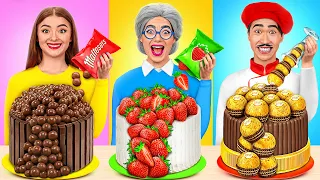 Me vs Grandma Cooking Challenge | Cake Decorating Challenge by Multi DO Smile