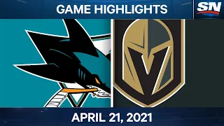 NHL Game Highlights | Sharks vs. Golden Knights – Apr. 21, 2021