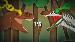 rexy vs spinosaurus stick nodes pro dinosaur battle season 1 EP 1 2023