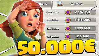 CES JOUEURS CASSENT LA CAPITALE DE CLAN ?! 50.000€ D’AMÉLIORATION ! Clash of clans