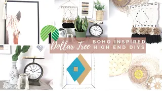 5 EASY DOLLAR TREE CRAFTS | EASY BOHO Inspired Home Decor DIYS that look HIGH END!!