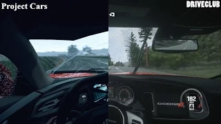 Driveclub vs Project Cars - Rain & Graphics Comparison (NEW)