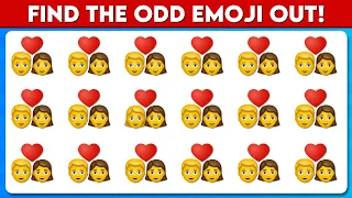 👀HOW GOOD ARE YOUR EYES | Find The Odd Emoji Out #11👩‍❤️‍👨