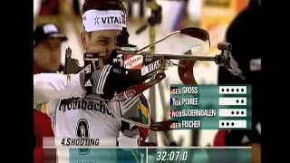 ¨Så faller Ole Einar Bjørndalen..¨ + Liv Skjelbreid Poirée- Biathlon World Championships 2001