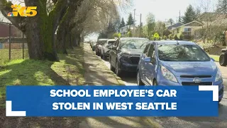 West Seattle Elementary School employee asking for help after car stolen