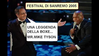 Mike Tyson guest at the Italian song festival in 2005