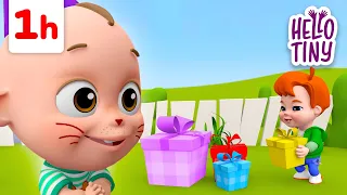 Happy Birthday Baby + Wheels on the Bus and More Nursery Rhymes! | Best Kids Songs| Hello Tiny