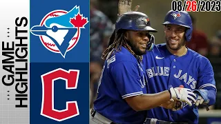 Cleveland Guardians vs Toronto Blue Jays GAME HIGHLIGHTS [TODAY] |  August 26, 2023 | MLB 2023