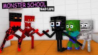 Monster School: Poor Baby Monsters Life full(SAD STORY but happy ending) - Minecraft Animation