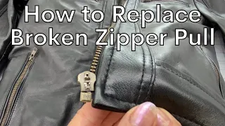 Zipper  Repair -How to Replace Metal Slider on Leather Jacket