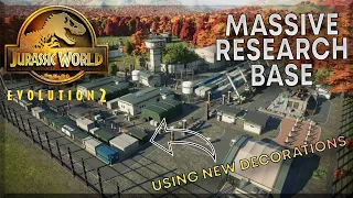 Building A Massive Research Base In Jurassic World Evolution 2 Using New Decorations: Part 1