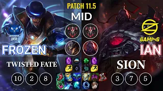 SUP Frozen Twisted Fate vs OZ Ian Sion Mid - KR Patch 11.5