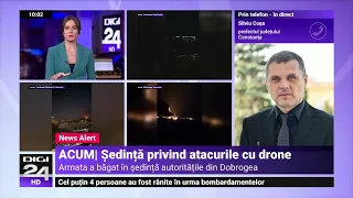 Armata a băgat în ședință autoritățile din Dobrogea, după atacurile cu drone rusești de la graniță