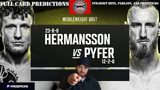 UFC Fight Night: Hermansson vs Pyfer Full Card Predictions & Bets