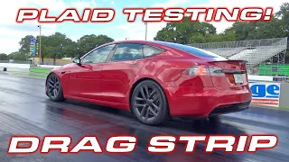 2.01 to 60 MPH * PLAID DRAG STRIP TESTING * Tesla Model S Plaid full performance tests 1/4 Mile