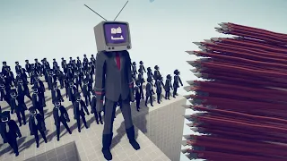 100x CAMERAMAN + GIANT TV MAN vs EVERY GOD | Totally Accurate Battle Simulator TABS