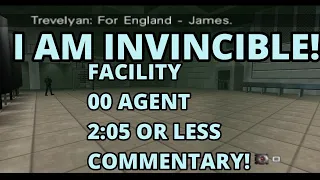 Goldeneye FACILITY 2:05 Speed Run Commentary | I AM INVINCIBLE Achievement