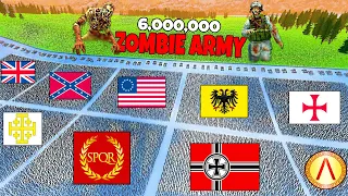 6,000,000 ZOMBIE INVASION of ALL Historical Armies in UEBS 2!