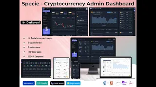 Specie Crypto Admin  - Cryptocurrency Dashboard With Bootstrap Admin Panel