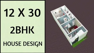 12x30 House Plan ll 40 गज में घर का नक्शा ll 360 Sqft Ghar Ka Naksha ll 12x30 House Plan