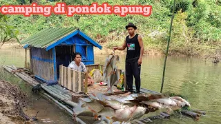 camping dan renopasi pondok apung yg   terbengkalai