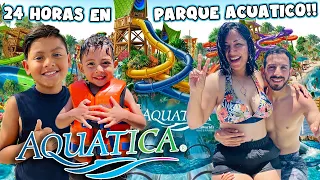 24 HORAS EN UN PARQUE ACUÁTICO | Aquatica SeaWorld | Family Juega