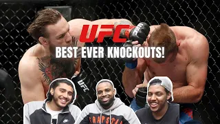 FIRST TIME REACTION TO BIGGEST KNOCKOUTS IN UFC HISTORY! | Half A Yard Reacts