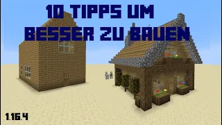 10 einfache Tipps um schönere Häuser zu bauen | Minecraft 1.16, 1.17 deutsch