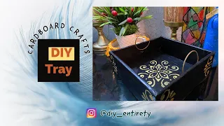 How To Make A Tray From Cardboard | DIY Tray | Best Out Of Waste | Best Use Of Waste Cardboard