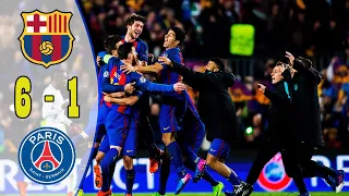 Bacelona Vs PSG 6-1 All Goals & Highlights 2017 (English Commentary) Full HD