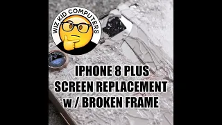 iPhone 8 Plus Rose Gold Screen replacement Broken frame - Wizkid computers