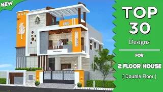 TOP 30 TWO FLOOR FRONT ELEVATION DESIGNS FOR SMALL HOUSES | Double Floor House Designs