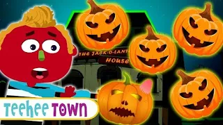 Spooky Scary Skeleton Songs For Kids | Five Jack-O'-Lanterns Song | TeeheeTown