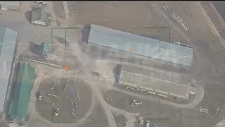 Уничтожение грузовика с БК для вертолетов ВСУ