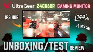 LG 24GN60R 24” UltraGear 144Hz IPS HDR Gaming Monitor Unboxing!