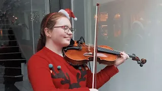 Fairytale of New York - The Pogues - Holly May Violin Cover (Street Performance)