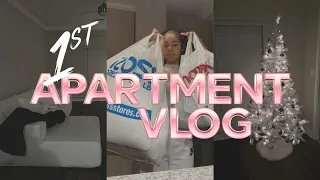 VLOG: My First Apartment! | Couch Unboxing| Home Decor Shopping!! & Moreee