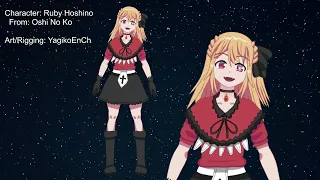 [Live2d Art/Rigging Showcase] Ruby Hoshino - FREE Oshi No Ko Fan-Made Vtuber Model!