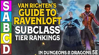 Subclass Tier Ranking for Van Richten's Guide To Ravenloft