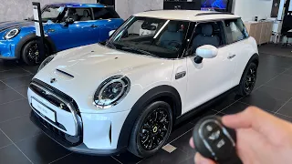 Brand New 2024 MINI Cooper Electric in NANUQ WHITE - Interior & Exterior walkaround 4K