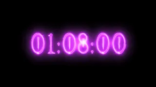 Purple vampire neon timer 68 minutes (stopwatch)