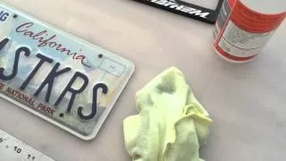 How to properly install a registration sticker on a license plate