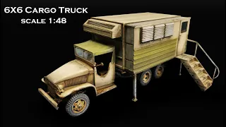 U.S. 2,5 Ton 6X6 Cargo Truck scale 1:48 for my new diorama with the Bell UH1