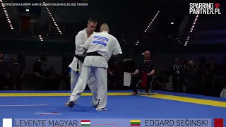 EDGARD SEČINSKI vs LEVENTE MAGYAR Men -95kg Final European Karate Shinkyokushin Championship 2022