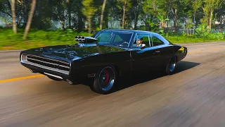 1970 Dodge charger FAST X around HokiHoshi test track Forza horizon 5