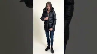 Обзор длинной женской куртки из экокожи