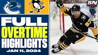 Vancouver Canucks at Pittsburgh Penguins | FULL Overtime Highlights - January 11, 2024